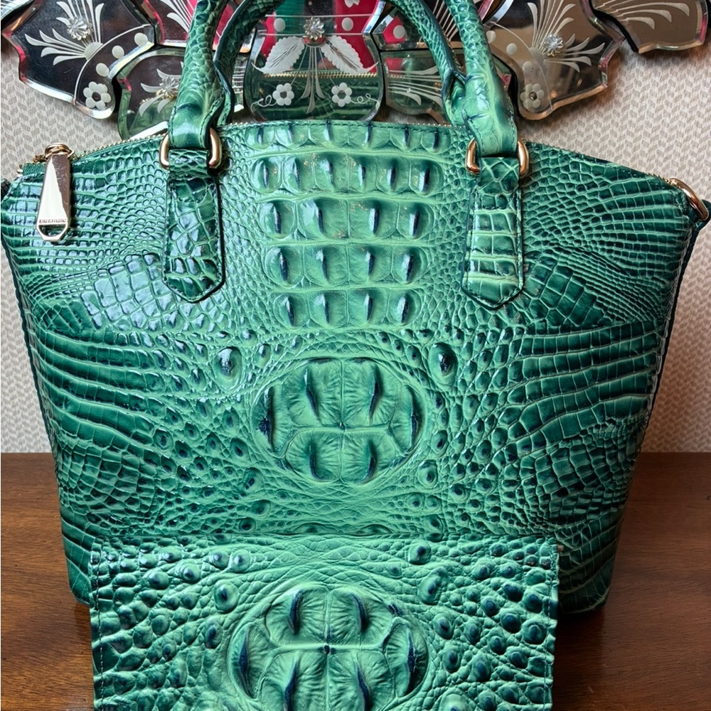 Brahmin Medium Duxbury and Ady Set in “Myrtle” HTF Rare Color